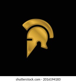 Ares gold plated metalic icon or logo vector