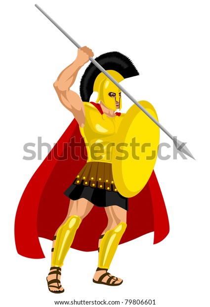 Ares Greek God War He One Stock Vector (royalty Free) 79806601