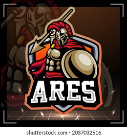 Diseño del logo de la mascota griega Ares