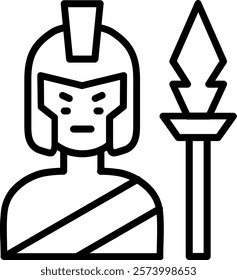 Ares Line Vector Icon Design