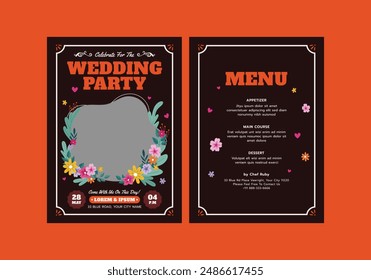 Arettolesa Wedding Invitation Template, Design illustration for cover, poster, wallpaper, gala, VIP, happy new year.