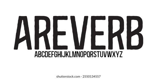 Areverb, modern creative alphabet. Future fonts style. Typography uppercase and lowercase fonts. vector illustration
