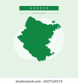 Arezzo province (Italy, Italian Republic, Tuscany or Toscana region) map vector illustration, scribble sketch Province of Arezzo map