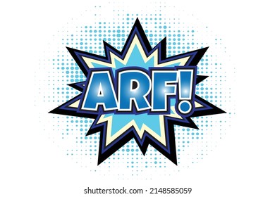 ARF! Comic Speech 3d Text Style Effect Mockup