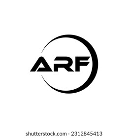 ARF letter logo design in illustration. Vector logo, calligraphy designs for logo, Poster, Invitation, etc.