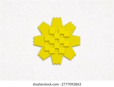 Arfaj Flower Vector Kuwait Yellow Geometric National Symbol Floral Design