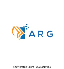ARG credit repair accounting logo design on white background. ARG creative initials Growth graph letter logo concept. ARG business finance logo design.
