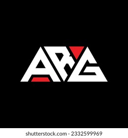 ARG triangle letter logo design with triangle shape. ARG triangle logo design monogram. ARG triangle vector logo template with red color. ARG triangular logo Simple, Elegant, and Luxurious design.