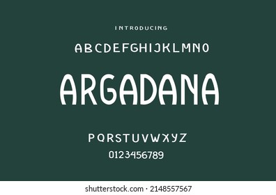 Argadana Alphabet, Typography, Logotype, Branding, Hanswriting, Sans Serif, Font Logo, Illustration