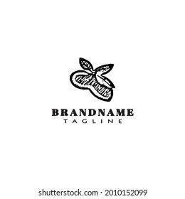 icono de la plantilla de logotipo de caricatura de argán ilustración vectorial moderna