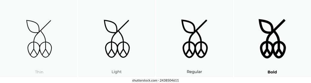 argan icon. Thin, Light Regular And Bold style design isolated on white background