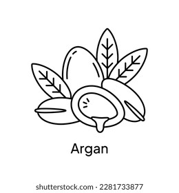 Diseño de la ilustración de Aceite Natural Esencial de Argán