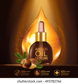 argan oil Serum Skin Care Cosmetic.