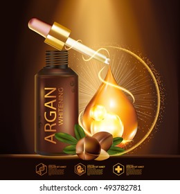 argan oil Serum Skin Care Cosmetic.