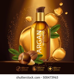 argan oil Serum Skin Care Cosmetic.