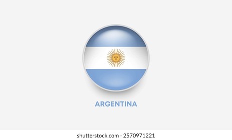 ARGENTINA 3d flag vector illustrator