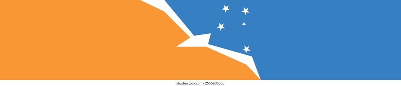 Argentina Antarctica flag long banner digital vector illustration