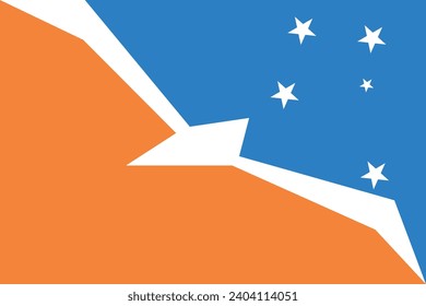 Argentina in Antarctica flag. The official ratio. Flag icon. Standard color. Standard size. A rectangular flag. Computer illustration. Digital illustration. Vector illustration.