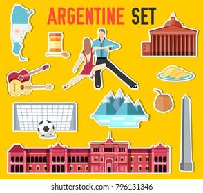 Argentina art icon. Argentina classic background. Argentina illustration concept. 