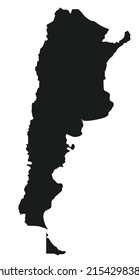 Argentina black map. vector illustration 