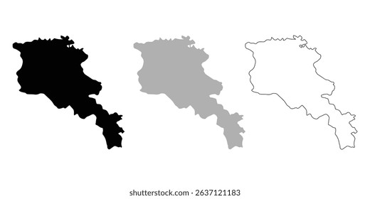 Argentina black silhouette map vector illustration isolated on white background