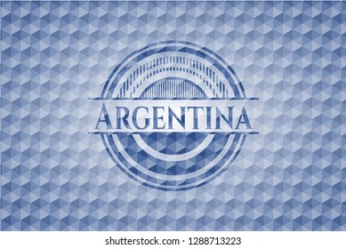 Argentina blue emblem with geometric pattern.