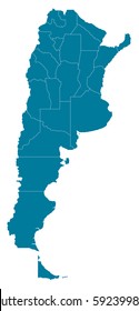 argentina blue map vector