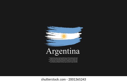 Diseño vectorial de la bandera de pincel de Argentina