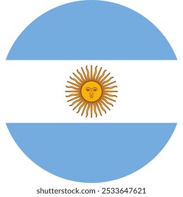 Argentina Circle Flag, Circle Flag of Argentina, Imagens vetoriais