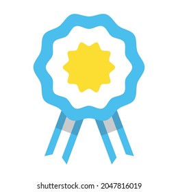 Argentina cockade. Badge with ribbons, rosette. argentinian flag colors. Vector illustration	
