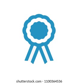 Argentina cockade, rosette with ribbon, vector illustration