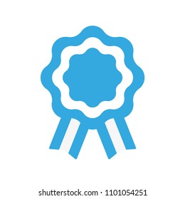 Argentina cockade, rosette with ribbon, vector illustration