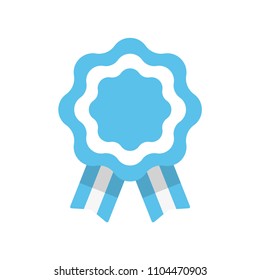 Argentina cockade, rosette with ribbon, vector illustration