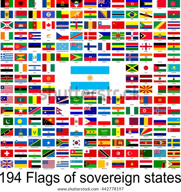 Argentina Collection Vector Images Flags World Stock Vector (Royalty ...