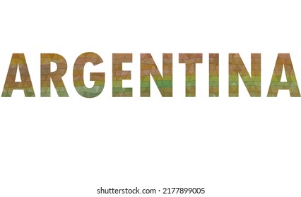 ARGENTINA. Colorful typography text banner. Vector the word ARGENTINA