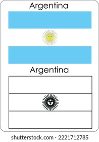 Argentina Coloring Page for kids