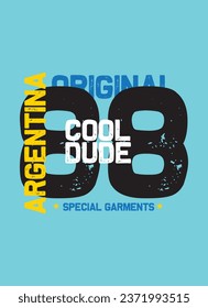 argentina cool dude,t-shirt vector fashion design