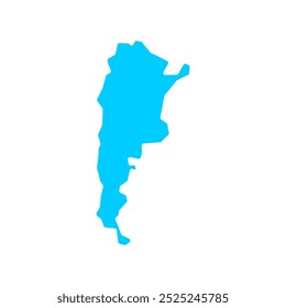 argentinische Landkarte Grenze Vektorsymbol Illustration Design