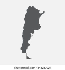 Argentina country map, border vector illustration