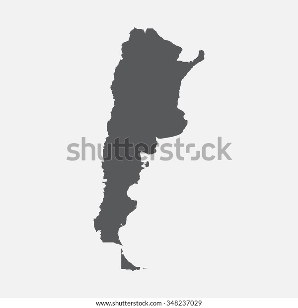 Argentina Country Map Border Vector Illustration Stock Vector (Royalty ...