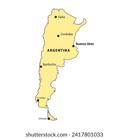 Argentina country map vector illustration symbol design