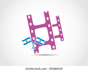 Argentina Crossed Flags Emblem Movie Producer