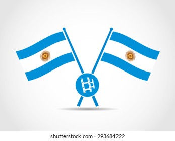 Argentina Crossed Flags Emblem Movie Producer
