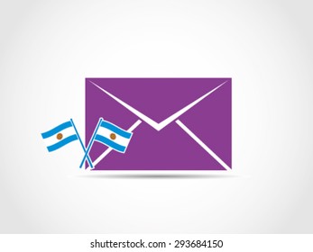 Argentina Crossed Flags Emblem Secret Mail