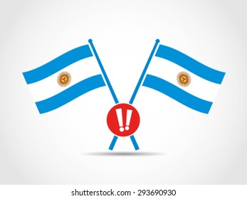 Argentina Crossed Flags Emblem Sensation