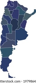Argentina design and its regions or departments