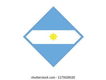 Argentina diamond shape national flag symbol