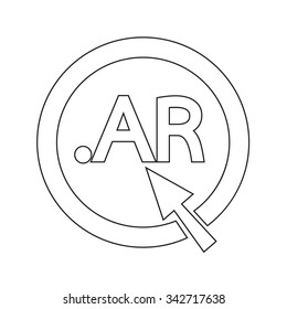Argentina Domain dot AR sign icon Illustration