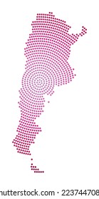 Argentina dotted map. Digital style shape of Argentina. Tech icon of the country with gradiented dots. Classy vector illustration.