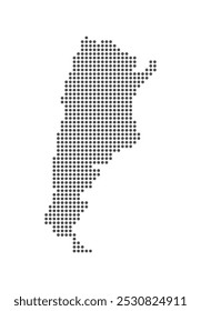 Argentina - Dotted Map. Map formed by Dots. Vector Illustration